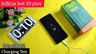 Infinix hot 10 play charging test ⚡ 0  100  10W charger 6000mAh battery 🔋  Rs8944 [upl. by Paderna209]