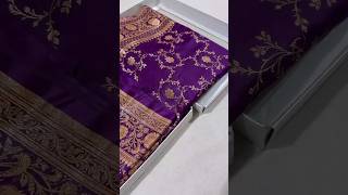 Garnet mashru kataan silk shortsfeed saree trending fashion viralvideo oder no 9236886623 [upl. by Kora]