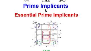 DLD 332UH  Prime Implicants  Essential Prime Implicants  Morris Mano [upl. by Becky]