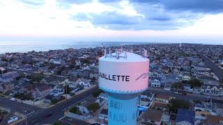 DRONE CAPTURES VIEWS OF LAVALLETTE BEACH AND BARNEGAT BAY [upl. by Judd]