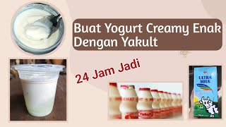 Cara Membuat Yogurt Dengan Yakult Cuma 2 Bahan  Buat Yoghurt Sendiri Di Rumah [upl. by Niwhsa]