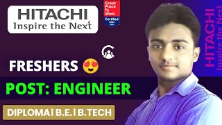 HITACHI New Recruitment 2024। Post  Engineer। Freshers। CTC  52 LPA। Job Vacancy 2024। Jobs 2024 [upl. by Akiehsal106]