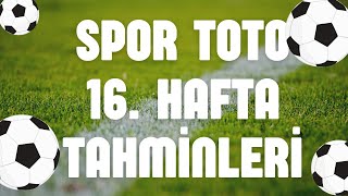 Spor Toto 16 Hafta Tahminleri  13 BİLDİM  Sportototahminleri sportoto [upl. by Jsandye]