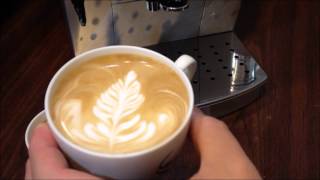 Delonghi ECAM 22110sb Latte art basic course 拿鐵拉花入門 by Arctic Coffee 北極海咖啡 [upl. by Kowatch536]