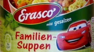 Disney Cars Racedrivers Soup RennfahrerSuppe Erasco [upl. by Fredela]