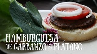 Hamburguesa de garbanzo y plátano vegan [upl. by Notsa]