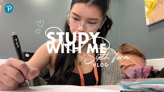 SIXTH FORMcollege vlog study w me 💌  realistic productive gym [upl. by Yvor]