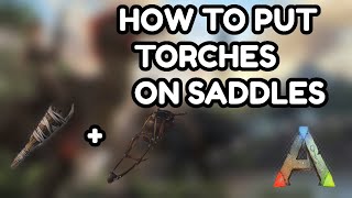 How to put torches on saddles In Ark Survival Evolved [upl. by Cicely]