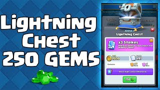 Opening Lightning Chest Using 250 GEMS Clash Royal  What Are The Inside [upl. by Nomzaj]