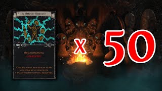 Opening 50 Sets of A Modest Request  My Favorite League Start Divination Card  Path of Exile 322 [upl. by Rogozen]