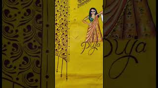 Wedding panjabi♥️artistonyoutube art panjabi fabric drawing 1000subscriber painting wedding [upl. by Ahsilak]