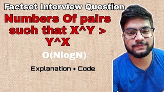 Factset Interview Question  Number of Pairs  NlogN  Hindi [upl. by Lory]