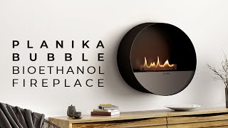 Senso Bubble Bioethanol Fireplace  Freestanding amp WallMounted  Planika UK [upl. by Mcarthur]