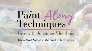 Paint Along Techniques The 5 Most Valuable Watercolor Techniques [upl. by Esiuqcaj850]