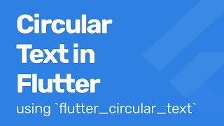 How to create Circular Text in Flutter Quick Silent Coding [upl. by Asirap]