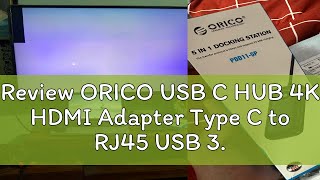 Review ORICO USB C HUB 4K HDMI Adapter Type C to RJ45 USB 30 PD 100W Dock for MacBook Pro Air M1M [upl. by Janicki99]