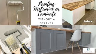 Painting Melamine or Laminate Cabinets without a Paint Sprayer [upl. by Marchall]