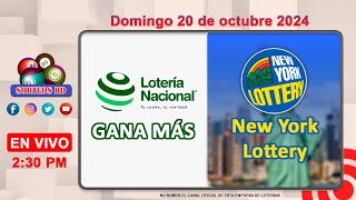 Lotería Nacional Gana Más y New York Lottery en VIVO │Domingo 20 de octubre 2024 – 230 PM [upl. by Alasteir745]