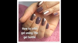 How to infill gel Biab using The gel bottle [upl. by Aillemac]