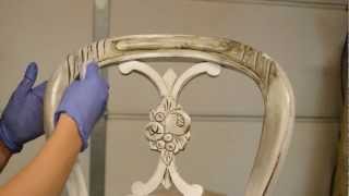 How to antique furniture Distress Stain [upl. by Alyal170]