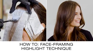 How To FaceFraming Highlight Technique  Partial Highlight Hair Tutorial  Kenra Color [upl. by Ahsiemak]