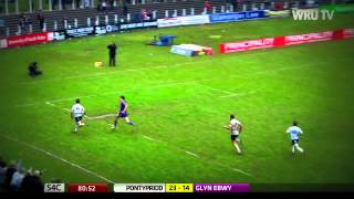 Owen Jenkins interception try in the Premiership final  WRU TV [upl. by Saleem]