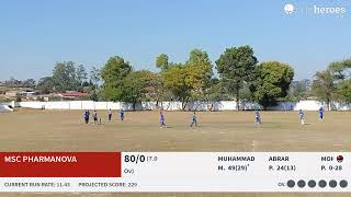 Live Cricket Match  MSC PHARMANOVA vs MSC BLUE WARRIORS  14Jul24 0859 AM 20 overs  CHALLENGER [upl. by Eenahs859]