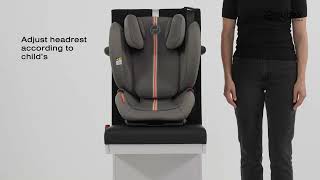 How to Adjust the Headrest I Pallas G iSize Car Seat I CYBEX [upl. by Heigho]