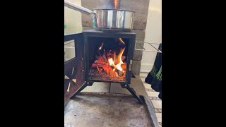 EMERGENCY HEAT YOUR HOME‼️ PORTABLE WOOD STOVE‼️ [upl. by Eleirbag]