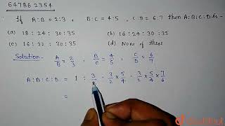 If AB23  BC  45 CD  67 then A  B  C  D is  CLASS 14  PRACTICE SET8  MATHS [upl. by Diana]