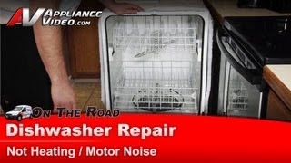 Whirlpool Dishwasher Repair  Not Heating and Has a Motor Noise  Drain Hose [upl. by Eannaj]