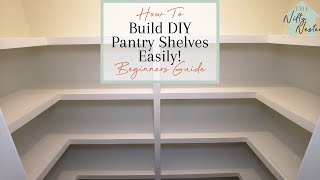 How To Build Easy DIY Pantry Shelves  Small Pantry Makeover On A Budget EP1 [upl. by Placidia]