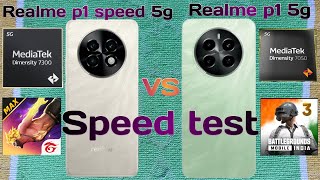 Realme P1 Speed 5g vs Realme P1 5g  Dimensity 7300 vs Dimensity 7050  ff bgmi speed test [upl. by Rosenblast]