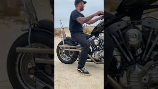 1969 HARLEY DAVIDSON SHOVELHEAD CHOPPER BUILD  KICK START SOUND amp IDLE SOUND [upl. by Eseila]