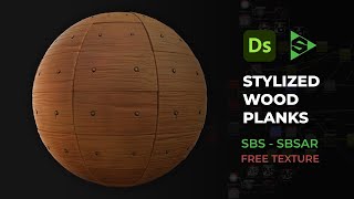 Stylized Wood Planks  Substance 3D Designer  SBS amp SBSAR [upl. by Miza221]