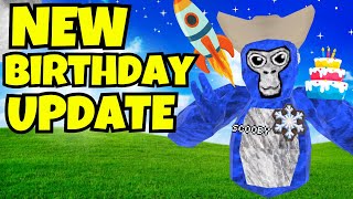 Gorilla tag NEW UPDATE Birthday Cosmetics  NEW Space Map [upl. by Niamreg]