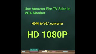 Use amazon fire tv stick in vga monitor  unboxing  HDMI to VGA [upl. by Sybley]