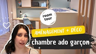 CHAMBRE ADO GARÇON ✨ Aménagement et décoration scandinave ✨ ROOM TOUR [upl. by Wrand]