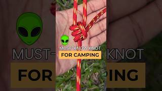 Taut Line Hitch the knot every camper needs ⛺️Adjust guylines without tensioner campingtips knot [upl. by Sadler223]