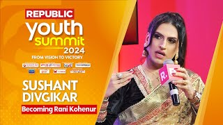 Actor Singer And Drag Queen Sushant Divgikar At Republic Youth Summit [upl. by Elbon709]