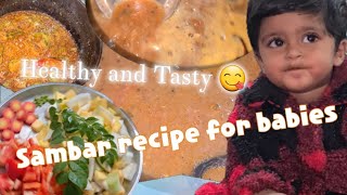 Jhatpat sambar for babies  Healthy sambar recipe😋 youtube babyfood sambar tasty GaurikKiMumma [upl. by Yelsnia492]