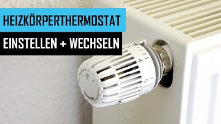 Heizkörperthermostat Funktionen wechseln und einstellen  so gehts [upl. by Lara]