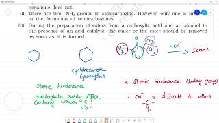 Give plausible explanation for each of the followingi Cyclohexanone forms cyanohydrin in good [upl. by Maxima]