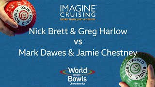 World Indoor Bowls Championship 2024 NBrett amp GHarlow vs MDawes amp JChestney  Day 4 Match 1 [upl. by Aja]