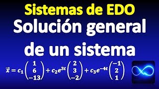 09 Solución general de un sistema de ecuaciones diferenciales [upl. by Dalli281]