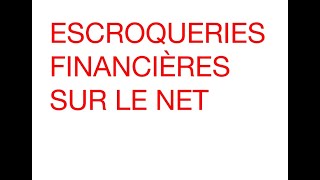 Escroqueries sur internet méfiezvous [upl. by Lewse694]