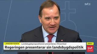 Stefan Löfven om landsbygden 20180319 [upl. by Alletsyrc252]