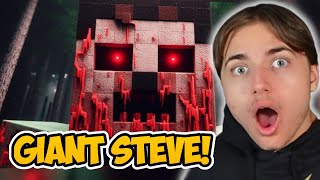 VORSICHT vor GIANT STEVE in MINECRAFT  REACTION [upl. by Eryt]