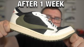 I Wore the TRAVIS SCOTT OLIVE JORDAN 1 For 1 Week This Is What Happened [upl. by Hultin]