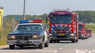 Optocht Brandweerdag 2023 heel veel sirenes Almere [upl. by Yelahc]